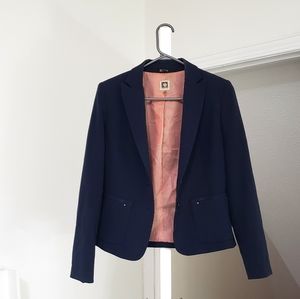 Navy fitted blazer by Anne Klein